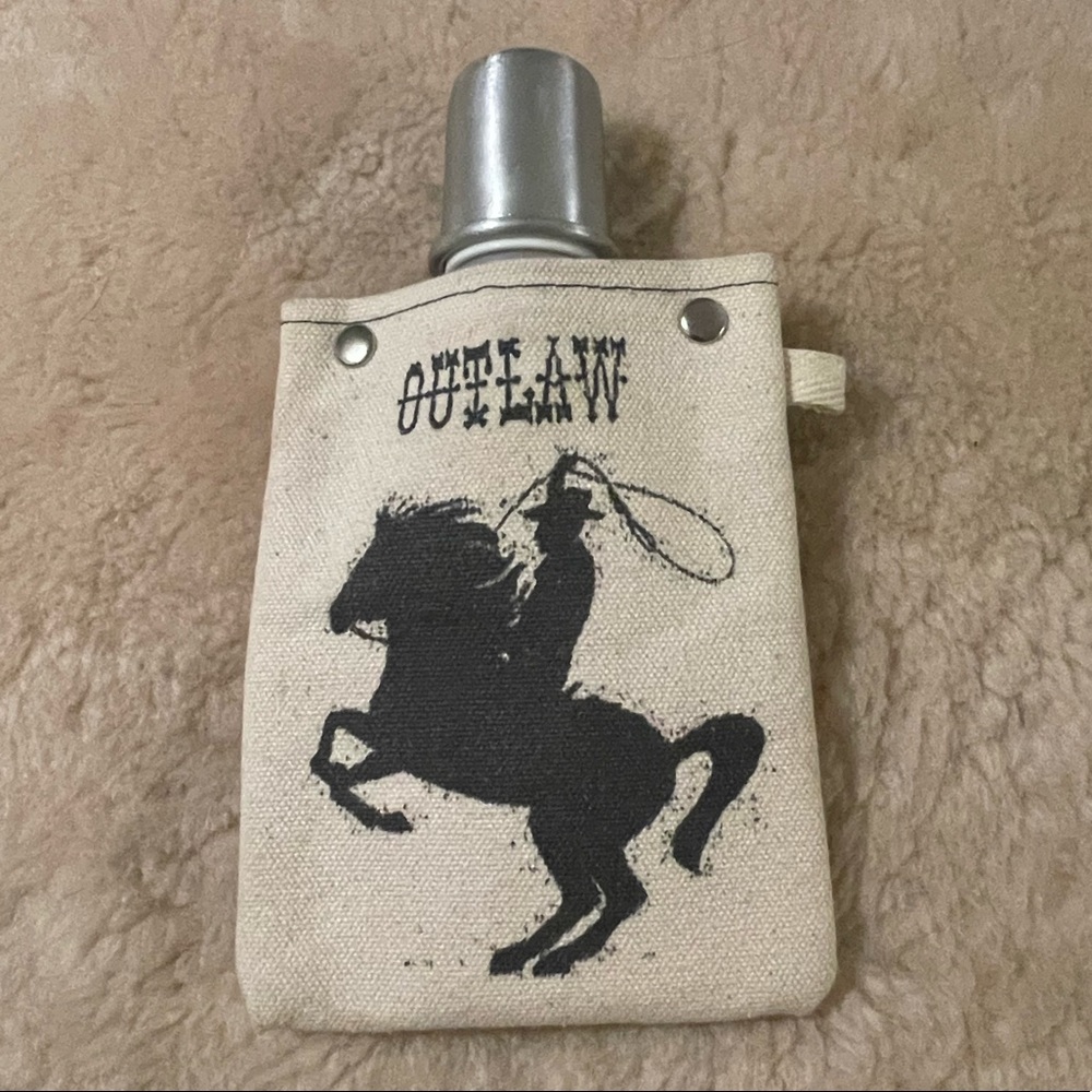 Sold Offline: Compact Tote-Able Canvas Flask with Bonus Shot Glass